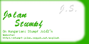 jolan stumpf business card